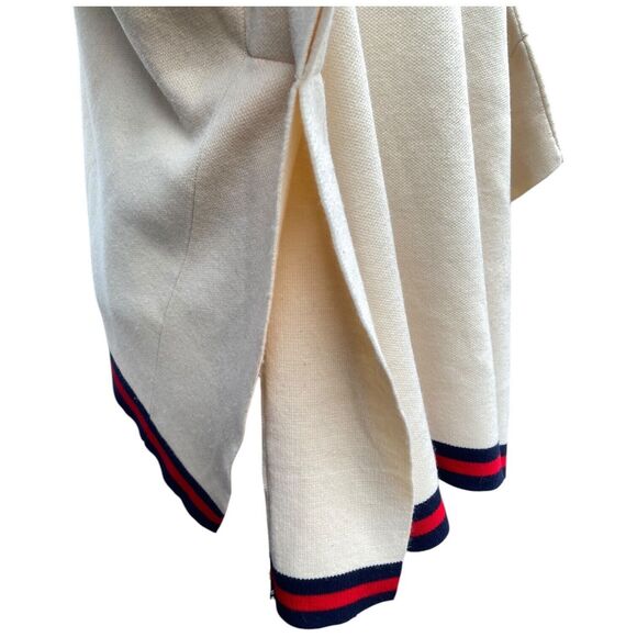 Tuckernuck Camden Sweater Poncho Cream One Size Cozy Preppy Lagenlook Pullover - Picture 5 of 13